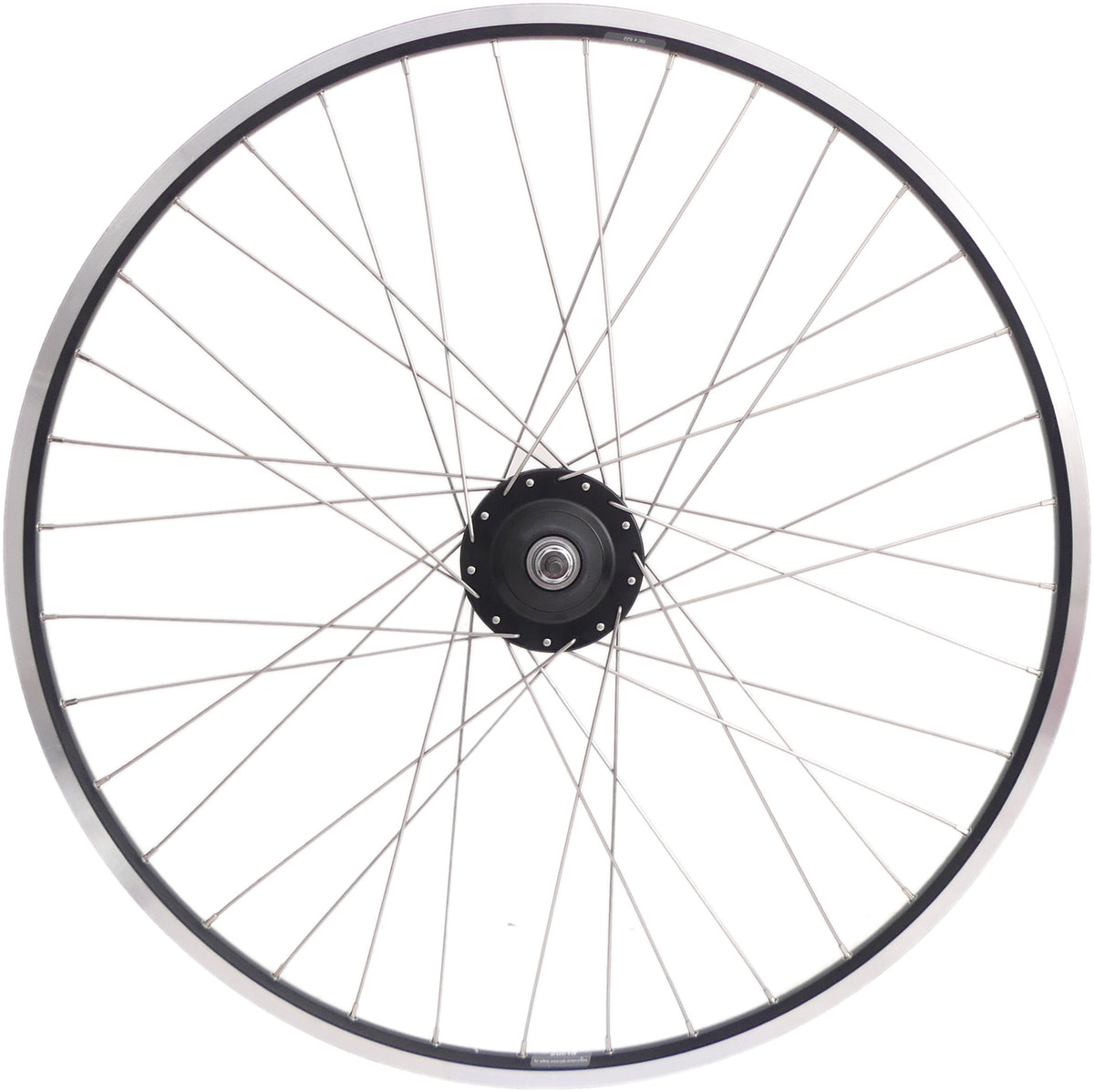 Achterwiel 28 nexus 8 rollerbrake naaf met met zwarte velg en rvs spaken