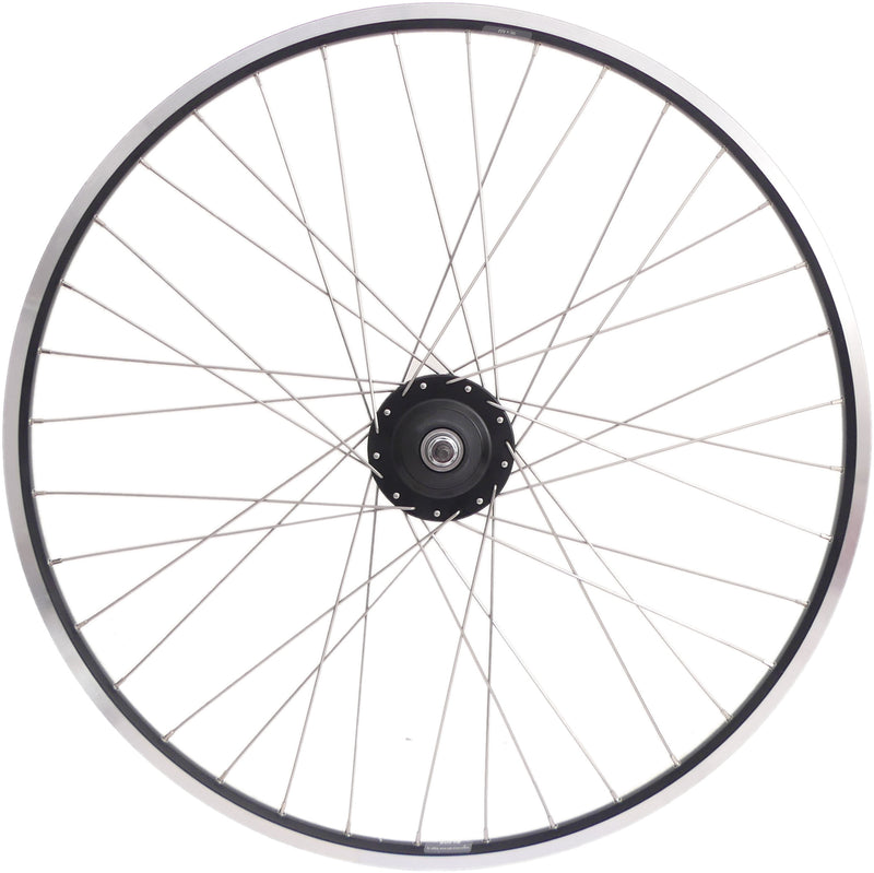 Achterwiel 28 nexus 8 rollerbrake naaf met met zwarte velg en rvs spaken