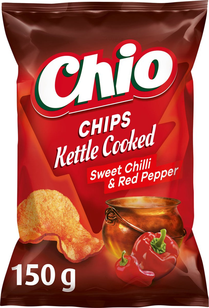 Chio kettle cooked sweet chili red pepper - chips - 10x150 gram