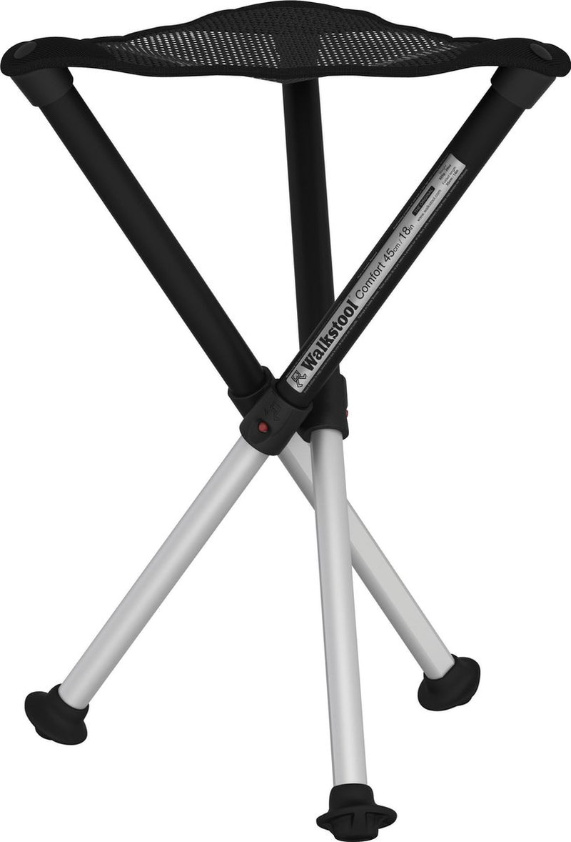 Walkstool - 3-poots krukje - comfort 45 cm - verstelbaar - zwart