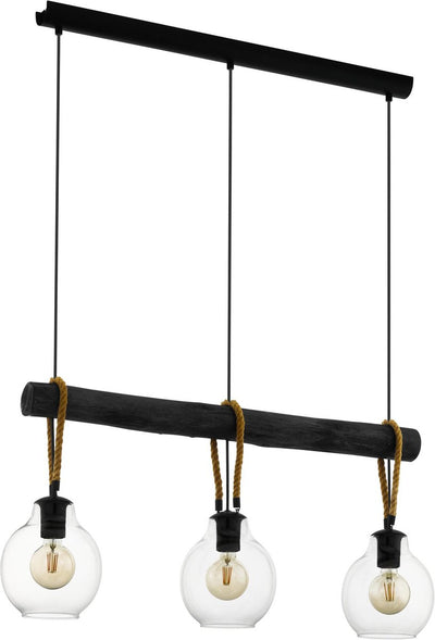Eglo roding hanglamp - e27 - 88 cm - zwart bruin