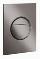 Grohe nova cosmopolitan s bedieningspaneel toilet - verticaal - dual flush - eco - hard graphite (glanzend antraciet) - slank formaat