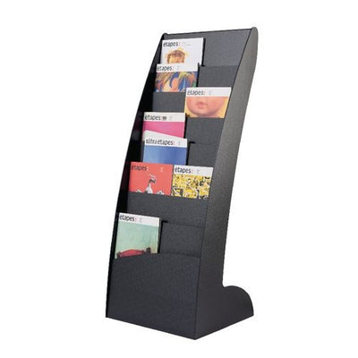 Folderhouder exposito courbo paperflow 285.01 polystyreen 108,3x44,3x35cm zwart