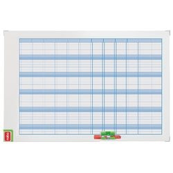 Jaarplanner zonder datum nobo performance 60x90cm wit blauw