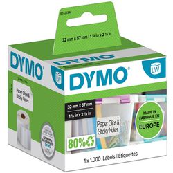 Etiket dymo 57x32mm multifunctioneel verwijderbaar