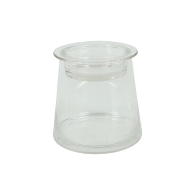Countryfield deco glas met komdeksel helder h13,5cm