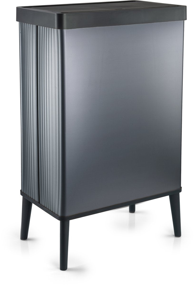 Curver verto high - prullenbak 54l - grijs blauw - 44x27x69cm