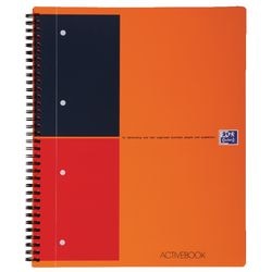 Collegeblok met spiraal oxford international activebook oranje pak