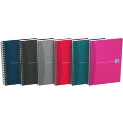 Spiraalblok oxford optik papier 90g m2 14,8x21cm gelijnd 7mm liniaal bladwijzer