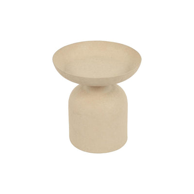 Countryfield kandelaar op voet beige 10x10x11cm