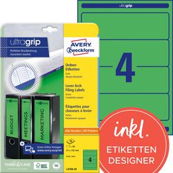 Ordneretiketten avery zweckform l4767-20 mat groen