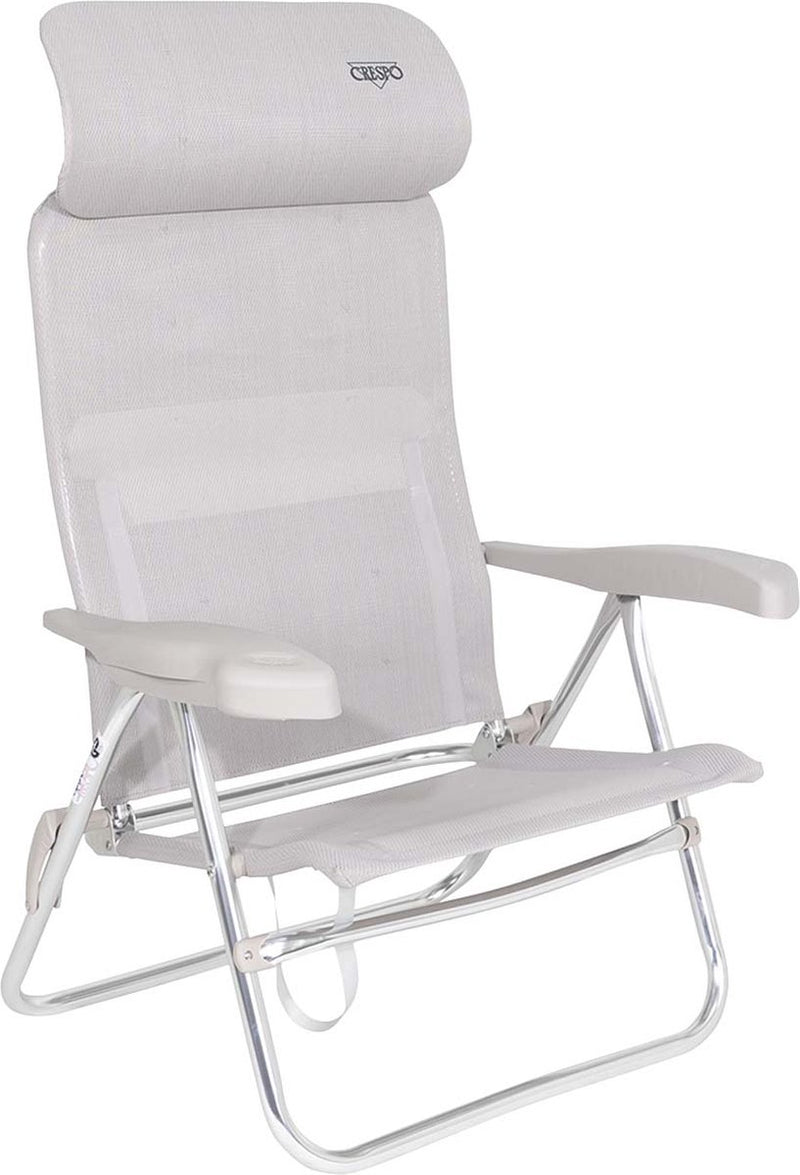 Crespo - strandstoel - al 205 - compact - licht grijs