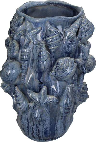 Hd collection vaas schelp aardewerk 18,5x18,5x28cm