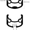Shimano achterwiel 26 559x19c ryde andra 30 velg met fh-m525 8 9 10 speed naaf voor 6 bouts remschijf - zwart