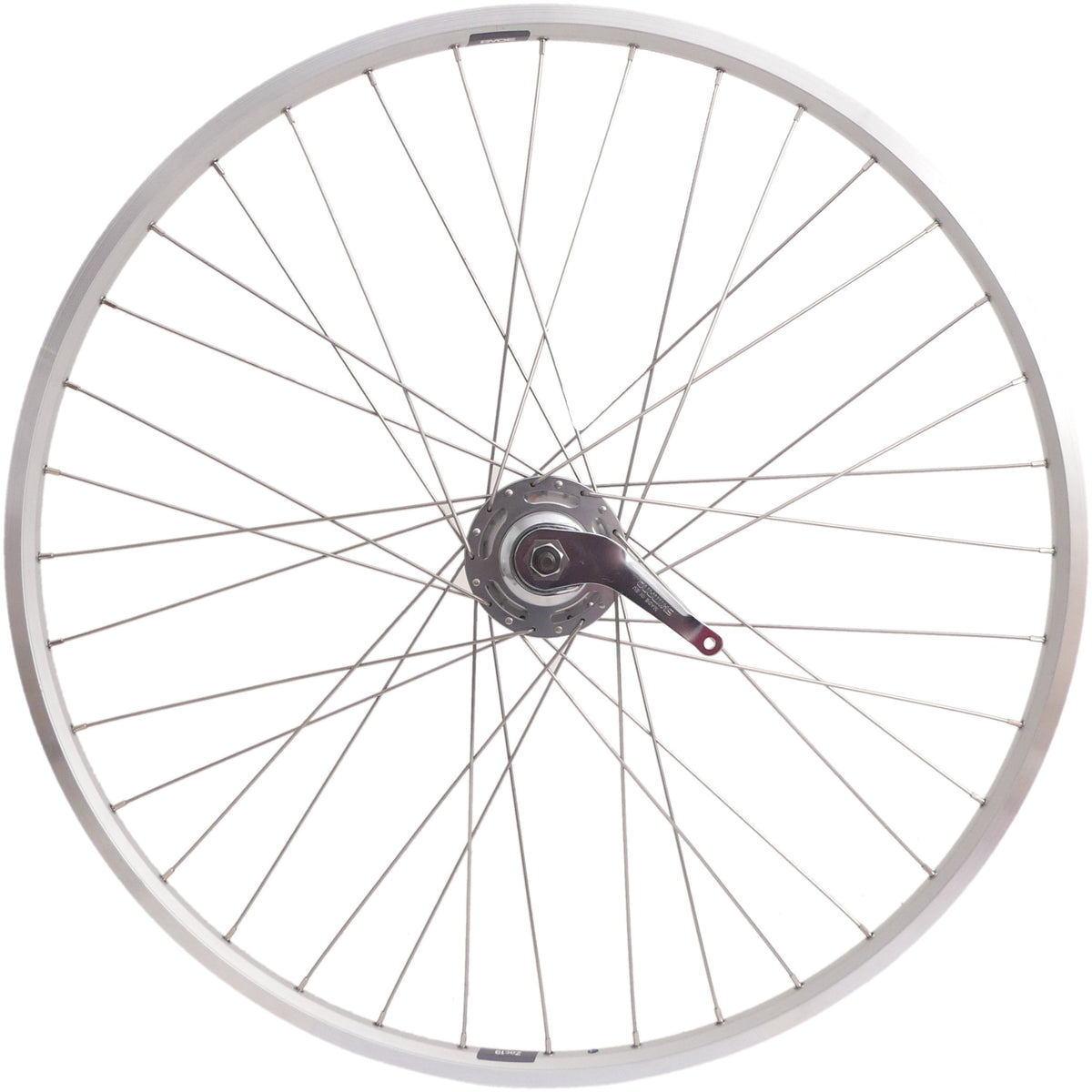 Shimano achterwiel 28 622 x 19c ryde zac19 velg met nexus 7 remnaaf - zilver