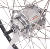 Shimano achterwiel 28 622 x 19c ryde zac19 velg met nexus 7 remnaaf - zwart zilver - afbeelding 2