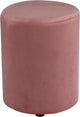 Arti casa poef rond velvet - ronde velvet poef 28x36 cm - compacte fauteuil of kruk - poef voor woonkamer en slaapkamer - roze