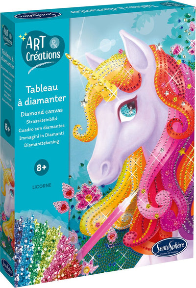 Sentosphère diamantcanvas knutselset eenhoorn - creatief speelgoed.