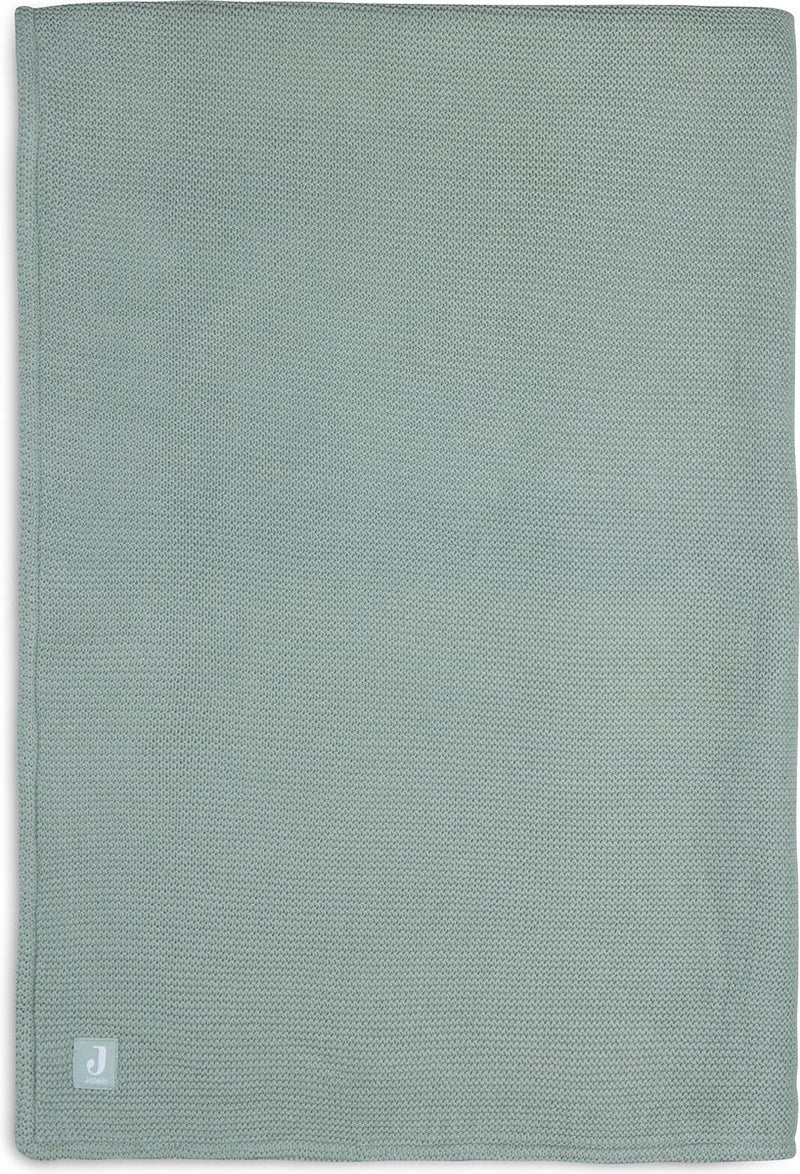 Jollein baby deken ledikant 100x150cm basic knit forest green fleece