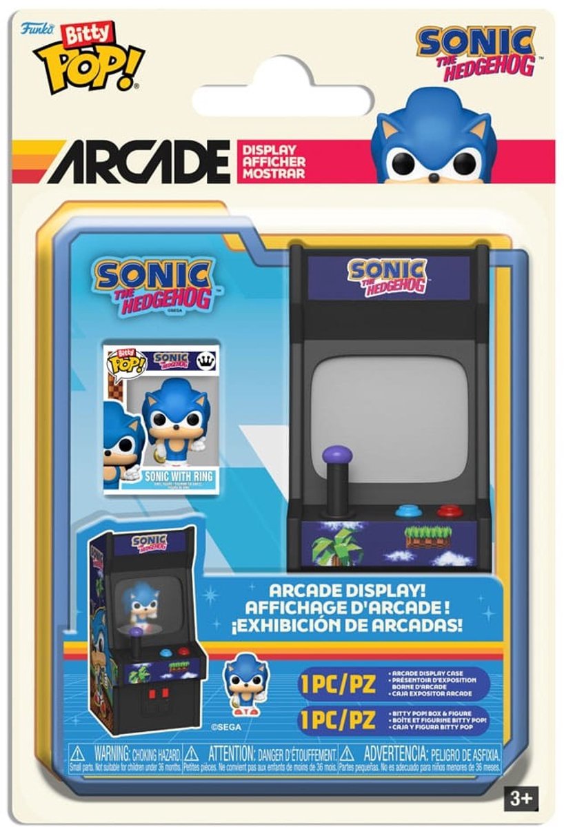 Funko sonic the hedgehog sonic with ring (bitty pop!) vinylfiguur unisex pop! - neutraal - standard