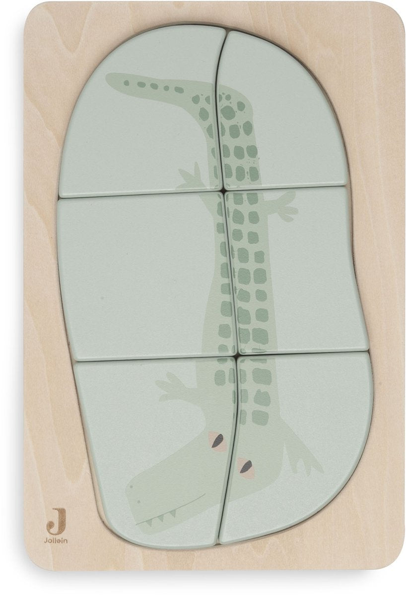 Jollein houten puzzel croco