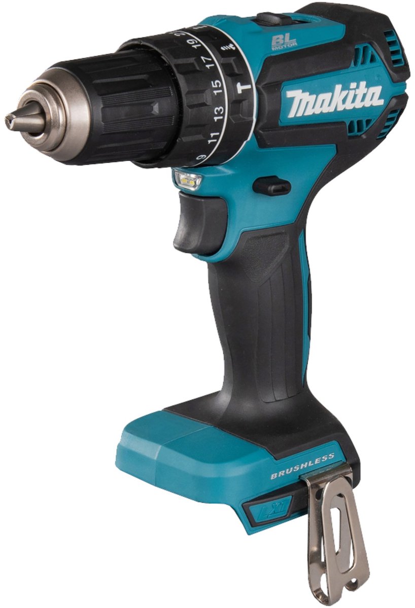 Makita dhp485z 18v li-ion accu klopboor- schroefmachine body - koolborstelloos - losse body (geleverd zonder accu en lader)