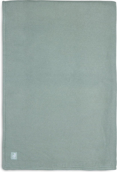 Jollein baby deken ledikant 100x150cm basic knit forest green fleece