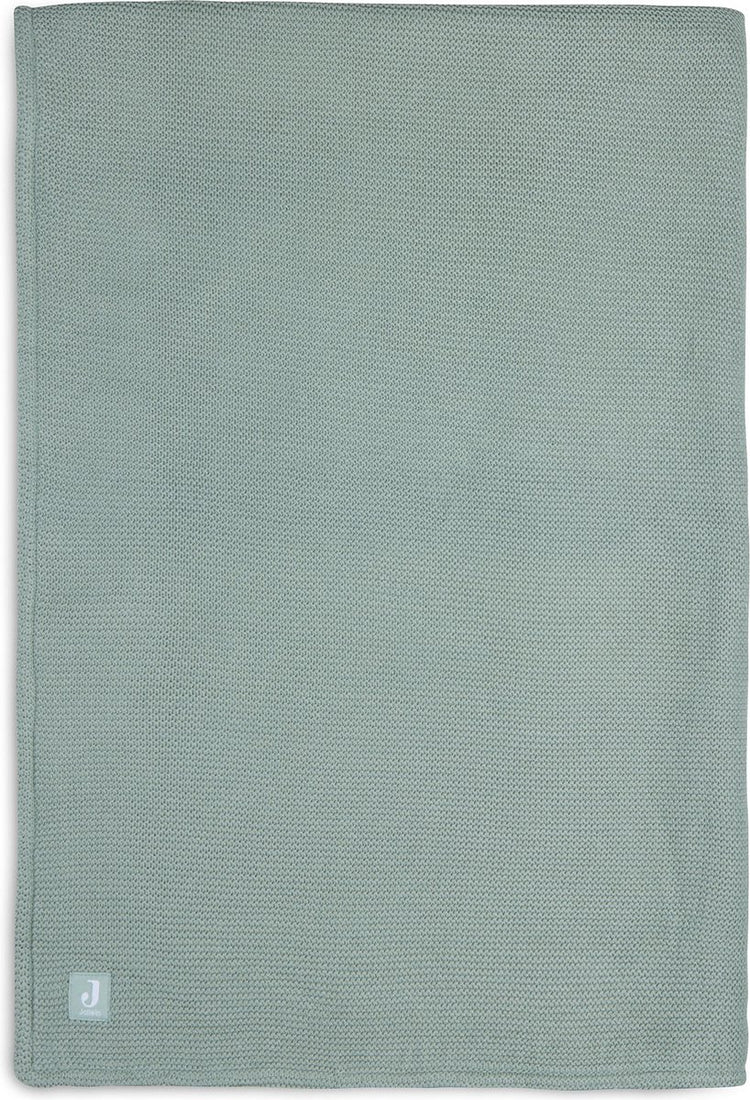 Jollein baby deken ledikant 100x150cm basic knit forest green fleece