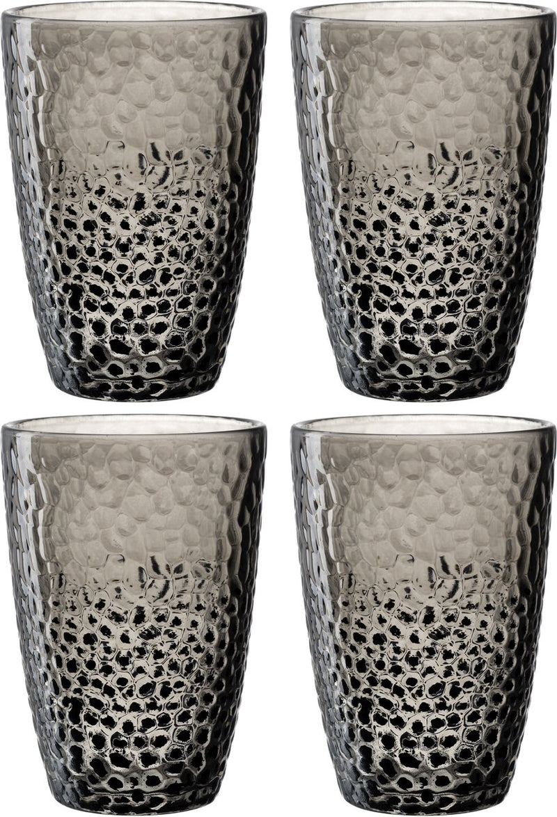 Leonardo longdrinkglas 340ml grijs. matera - set van 4