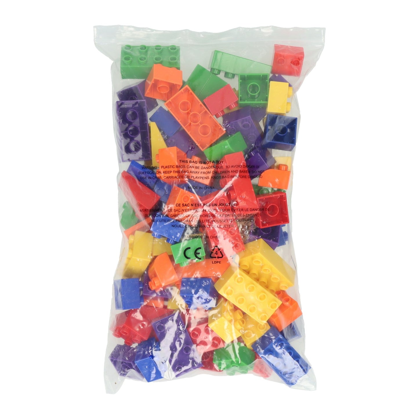 Gekleurde bouwblokjes, 90st.