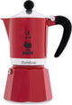 Bialetti rainbow rood percolator – 3 kops – 200 ml – authentieke italiaanse espresso maker