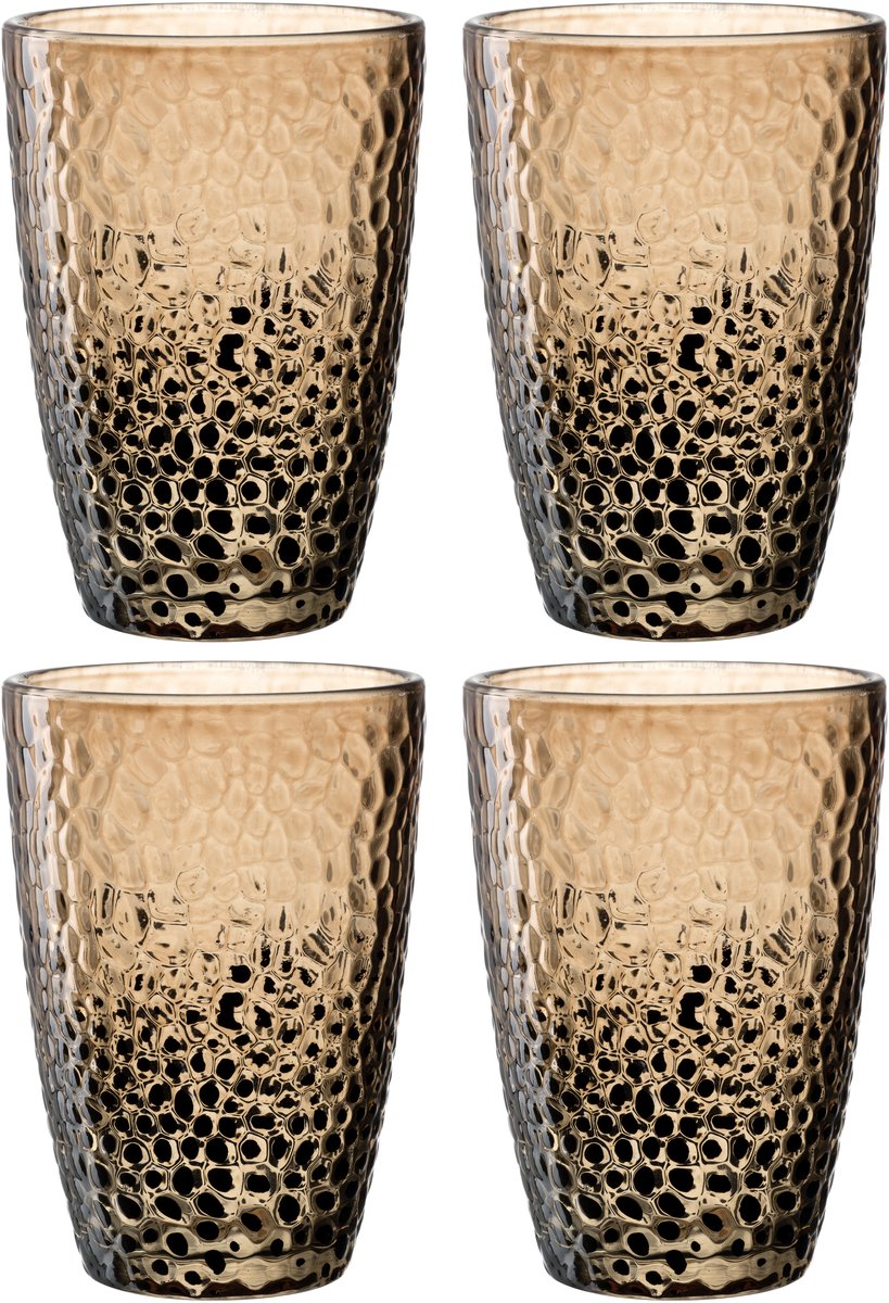 Leonardo matera longdrinkglas 340ml zand - set 4