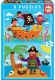 Educa - puzzel - 2 x 20 stuks - piraten