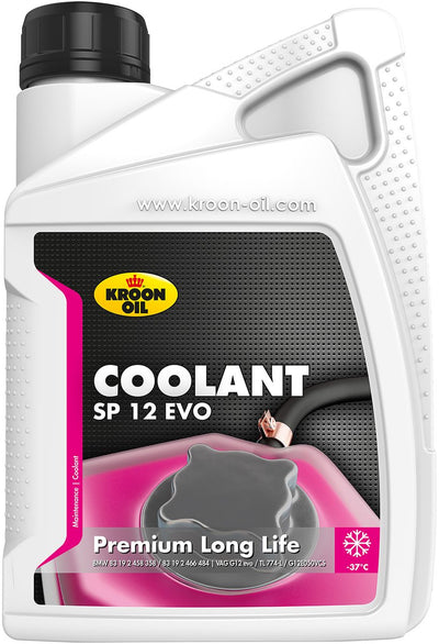 Kroon-oil koelvloeistof sp 12 evo - vorstbescherming -38°c - 1 liter - roze