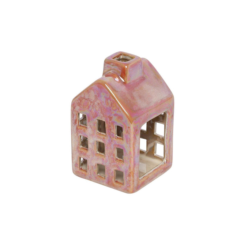 Countryfield theelicht huis s rood 6x6x10cm