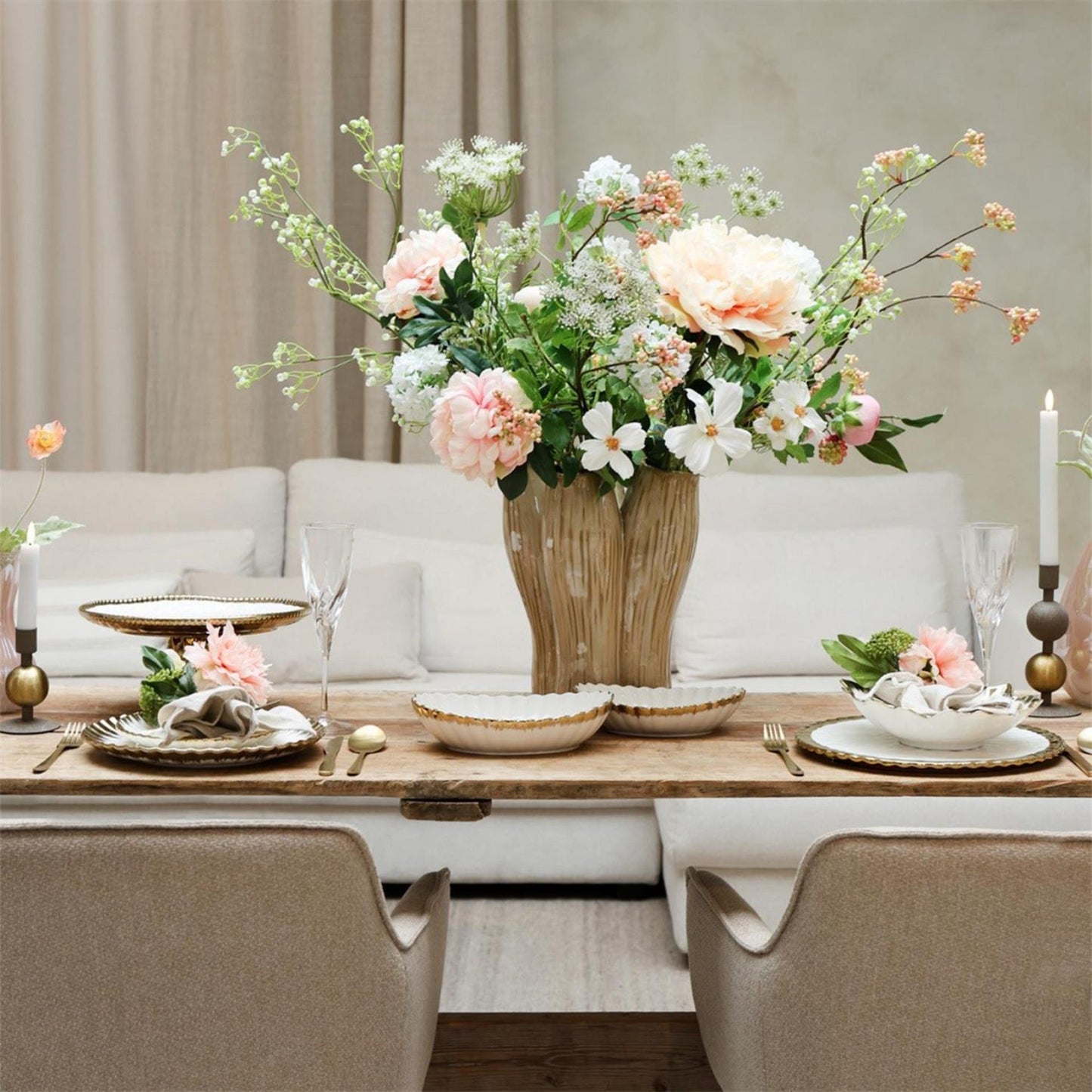 Countryfield vaas garber h19cm beige