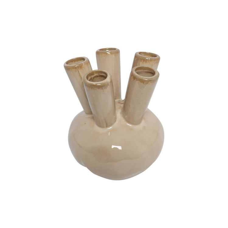 Countryfield tulpen vaas m beige 18,5x18,5x21cm