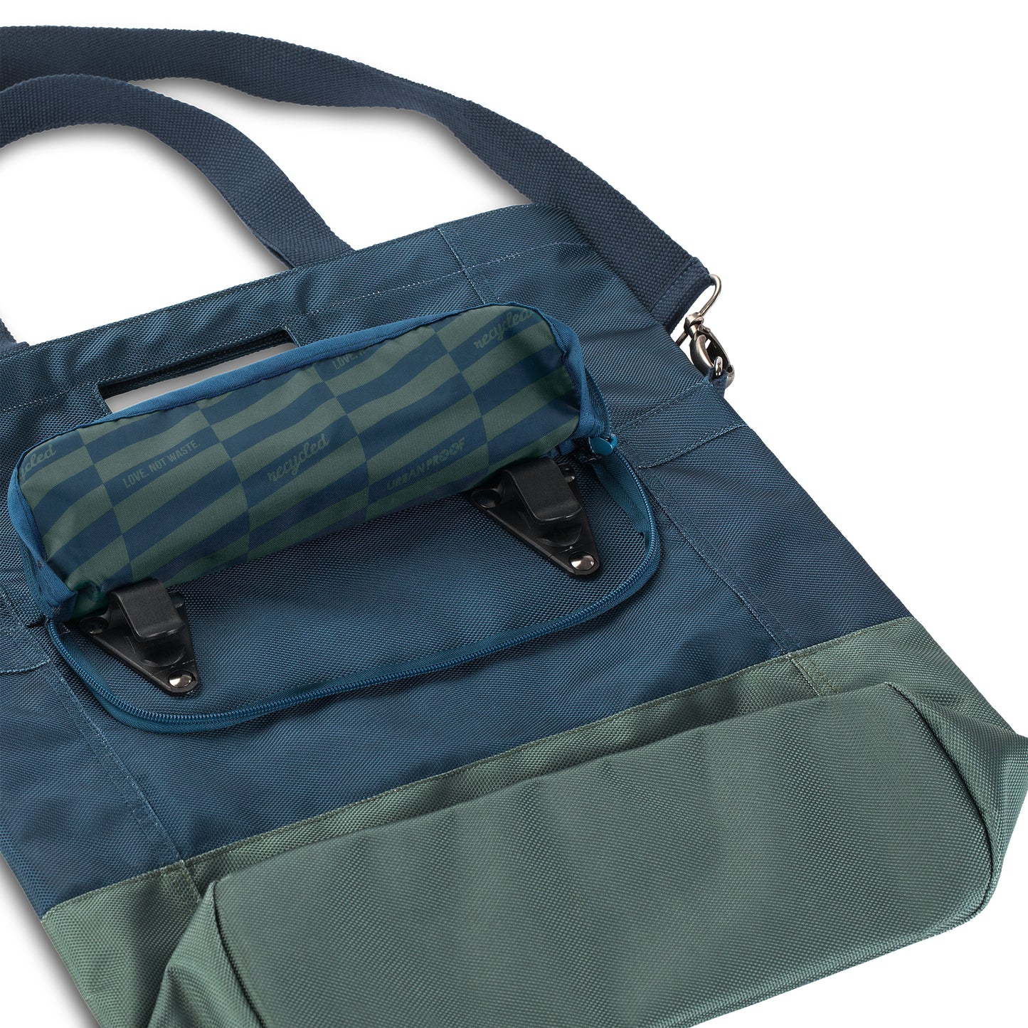 Urban Proof fietsshopper blauw-groen 20L