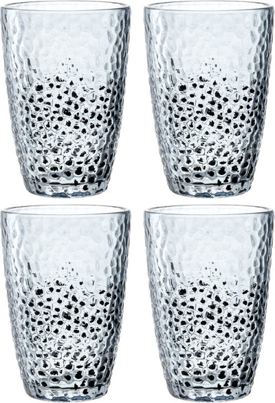 Leonardo matera longdrinkglas 340ml blauw - set 4