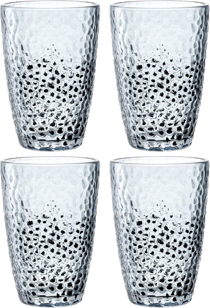 Leonardo longdrinkglas 340ml blauw matera - set van 4