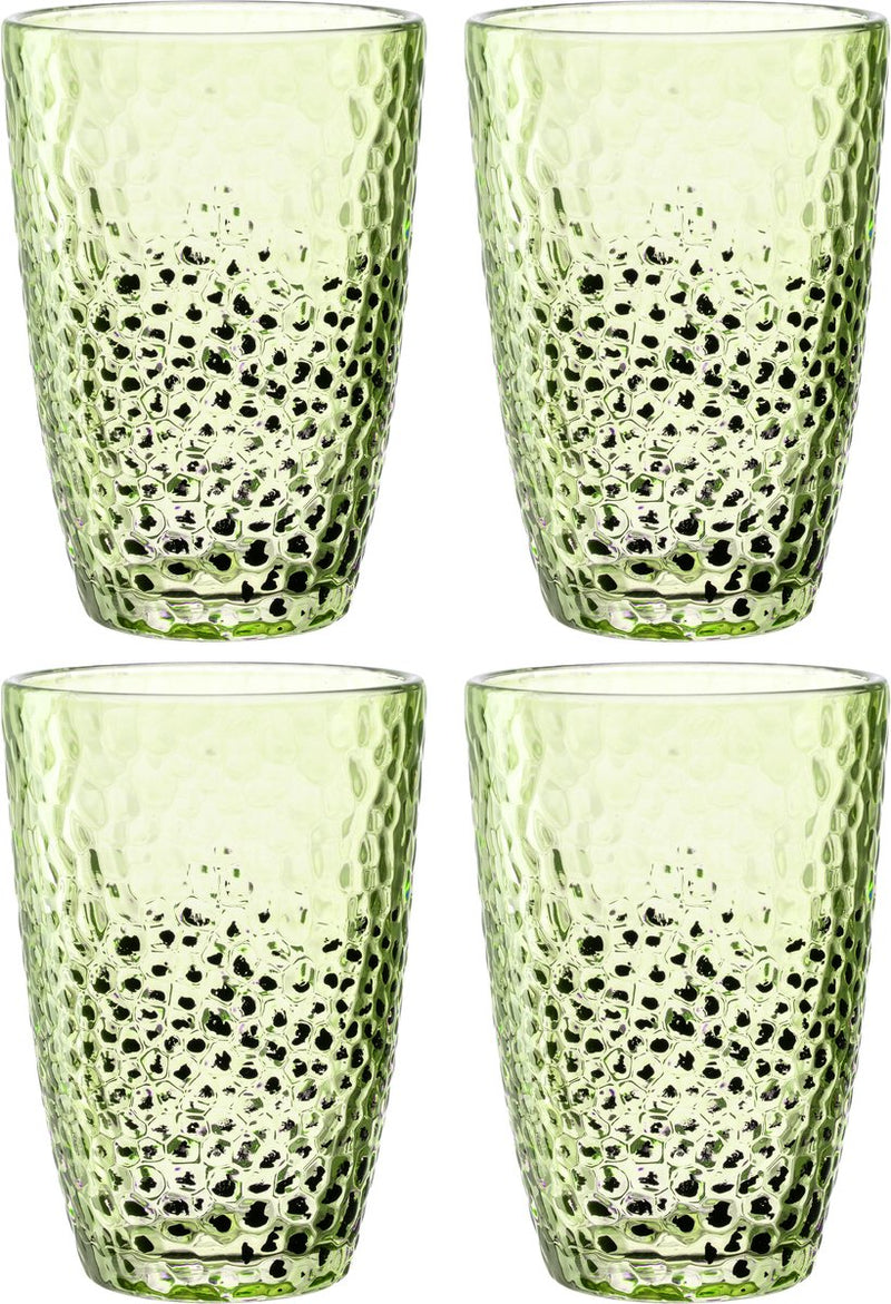 Leonardo longdrinkglas 340ml groen matera - set van 4