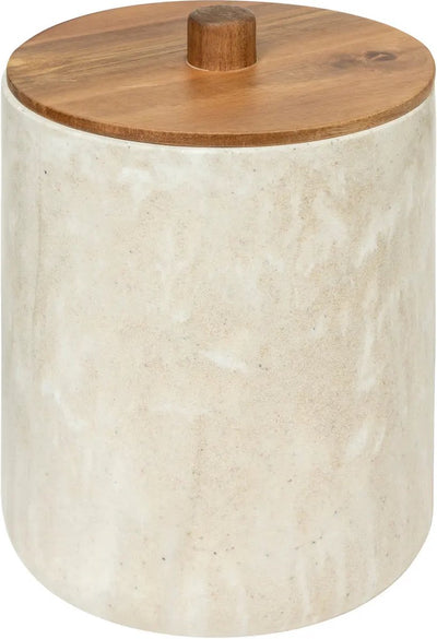 5five® 5five como afvalemmer met deksel - marmereffect - 5l - beige