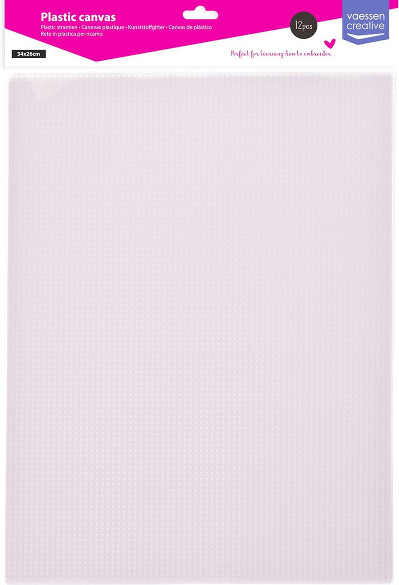 Vaessen creative plastic stramien - 34x26cm - transparent - 12 stuks