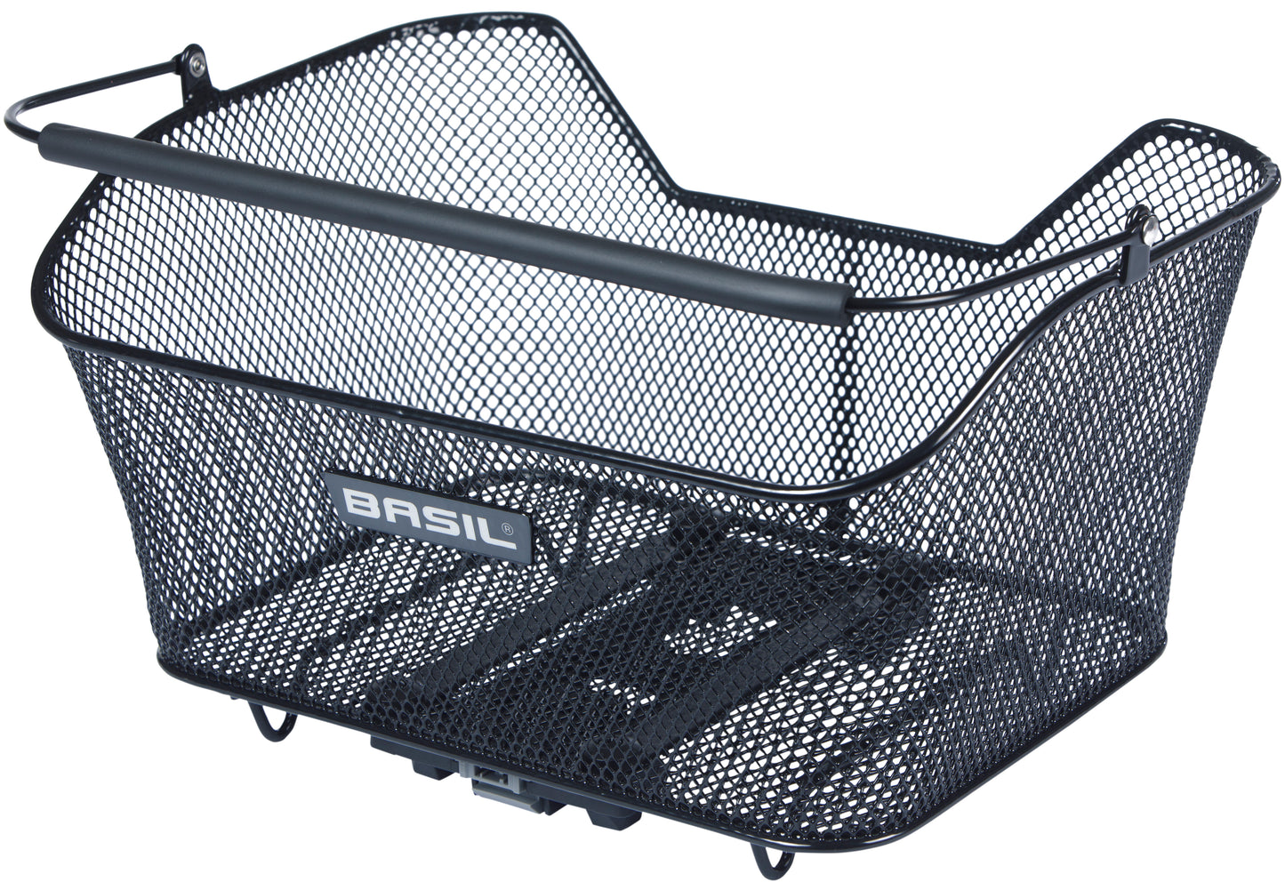 Basil fietsmand base m met mik bevestiging 14 liter 25 x 33 x 17 cm - zwart