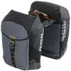 Basil dubbele fietstas miles mik 34 liter 13 x 26 x 35 cm - zwart grijs