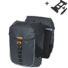 Basil dubbele fietstas miles tarpaulin mik 34 liter 13 x 25 x 37 cm - zwart oranje