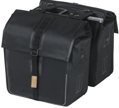 Basil tas urban dry mik 2.0 dubbel matzwart | 50l