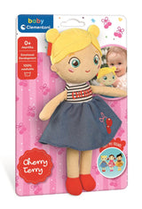 Clementoni zachte knuffelpop cherry terry - knuffel en pop voor baby en peuter - zacht kraamcadeau - wasbaar poppen speelgoed voor de allerkleinsten - afbeelding 1