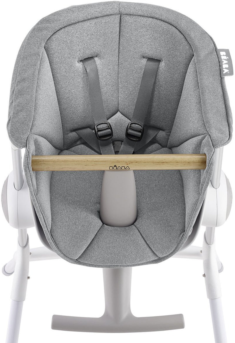 Béaba up down stoelverkleiner - comfortkussen voor kinderstoel - ergonomisch zacht - wasbaar - vanaf 6 maanden - grijs
