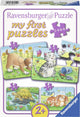 Ravensburger schattige huisdieren- my first puzzels -2+4+6+8 stukjes - kinderpuzzel